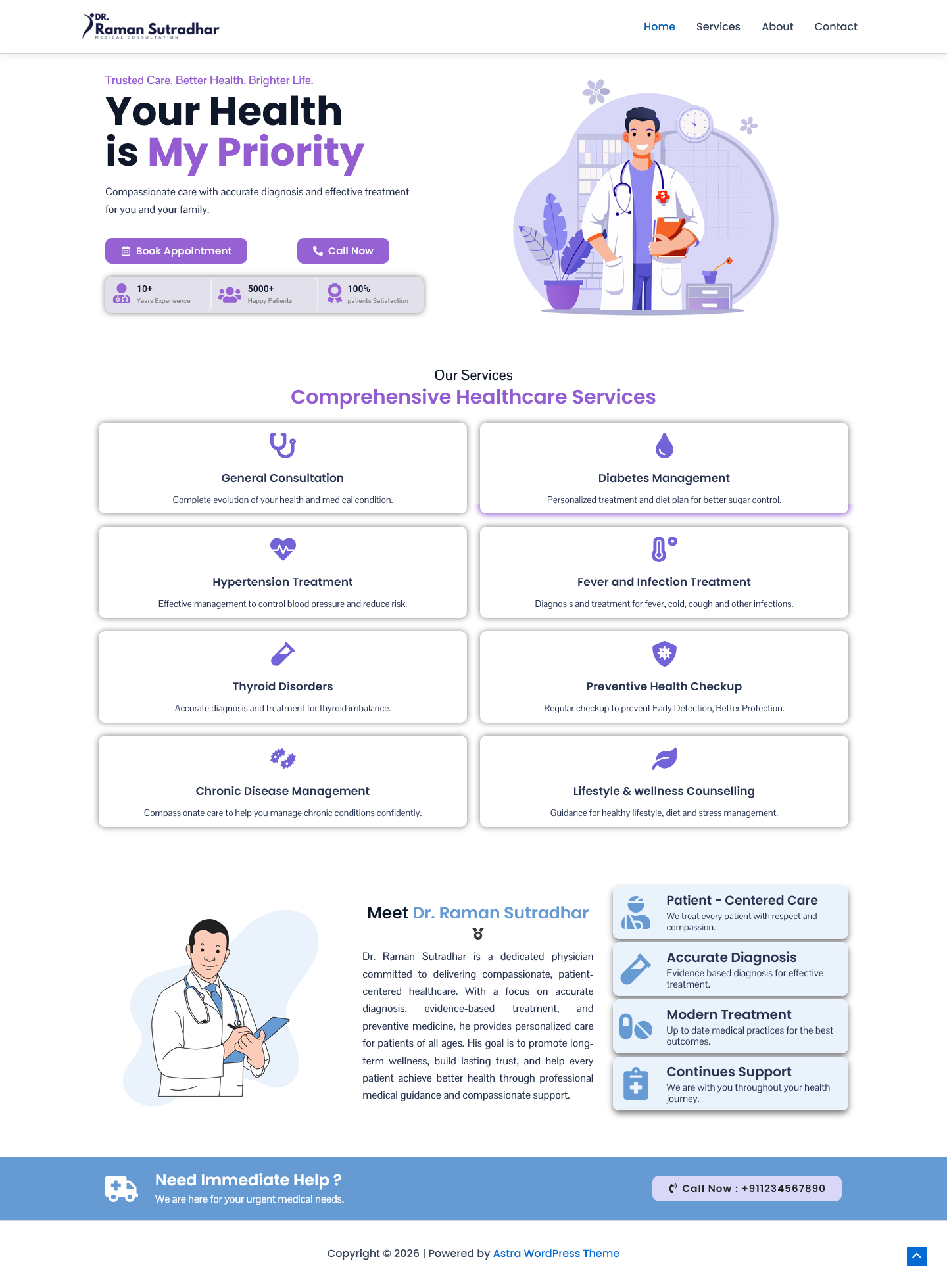 dcotor website by klavix studio